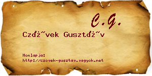 Czövek Gusztáv névjegykártya